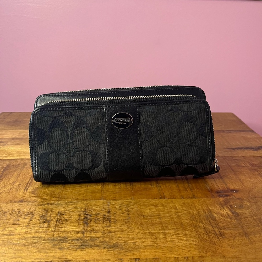 Coach long zip around Wallet
